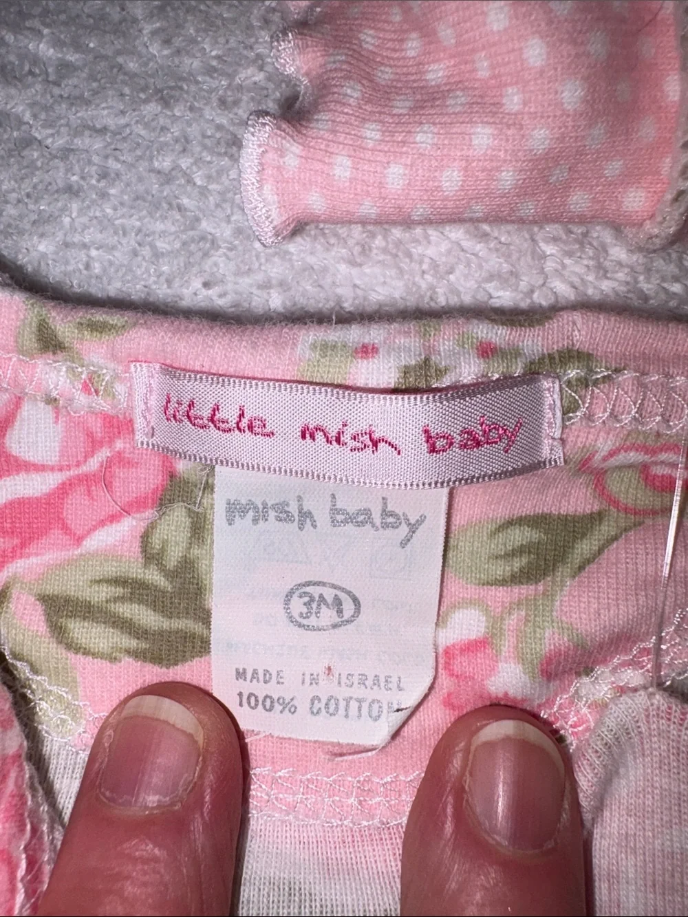 Little mush baby Pink Rose 3 pc kimono Set size 3m